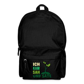 Garten Aussaat Pflanzen Gartenarbeit Gärtner - Rucksack - Schwarz - Vorne