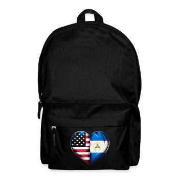 Nationalité du pays du drapeau nicaraguayen États-Unis - Sac à dos - noir - Devant