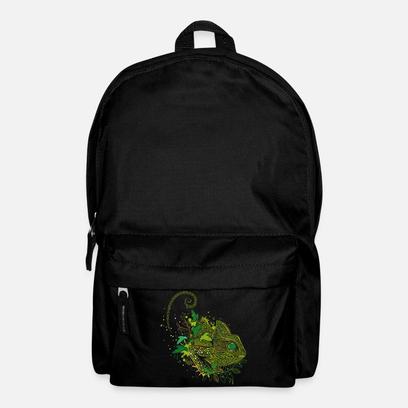 wunderschönes Chamäleon Graffiti - Rucksack - Schwarz