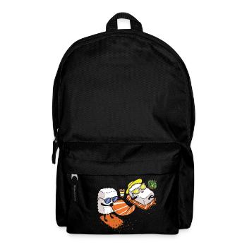 Sushi Strand lustig Fisch Geschenk Weihnachten - Rucksack - Schwarz - Vorne