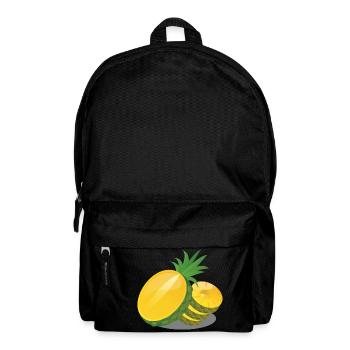Ananas in Scheiben - Rucksack - Schwarz - Vorne