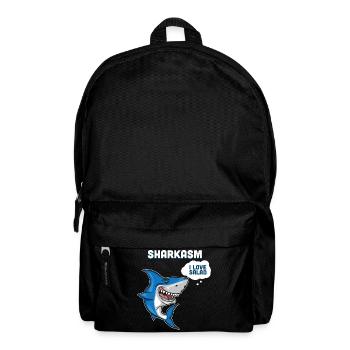 I love Salad - Sharkasm - Humor - Funny - Backpack - black - Front