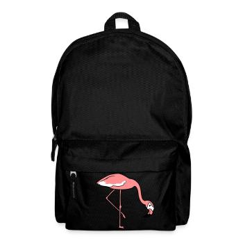 essen trinken beugen unten flamingo clipart comic - Rucksack - Schwarz - Vorne
