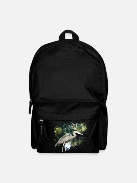 Der Graureiher ist kein Zugvogel mehr - Rucksack - Schwarz