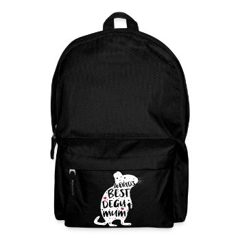 Degu MUM | Geschenk für Deguhalterinnen - Rucksack - Schwarz - Vorne