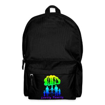 Lovely Family Regenbogen - Rucksack - Schwarz - Vorne