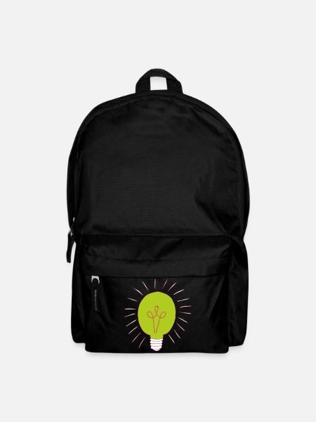 Neon green light bulb - Backpack - black