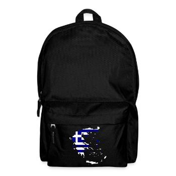 Griechenland Flagge Landkarte - Rucksack - Schwarz - Vorne