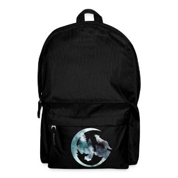 Watercolour Howling Wolf - Backpack - black - Front