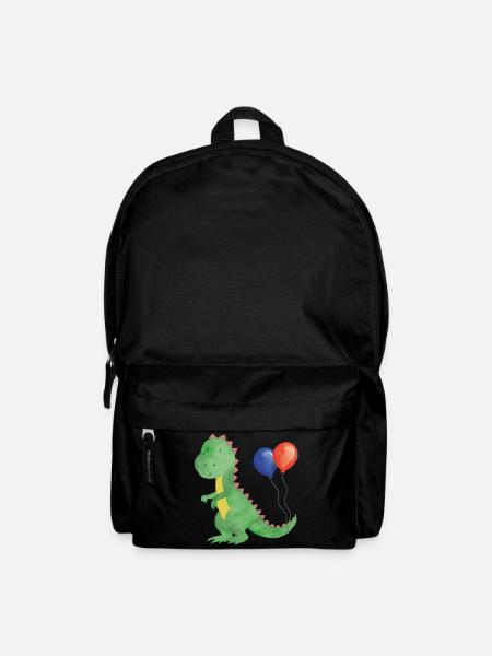 Kleiner Dino mit Luftballons - Rucksack - Schwarz