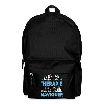 Naviguer. voilier cadeau t-shirt humour marin - Sac à dos - noir - Devant