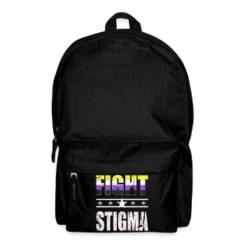 Fight Stigma - LGBTQ - Non-Binary - Backpack - black - Front