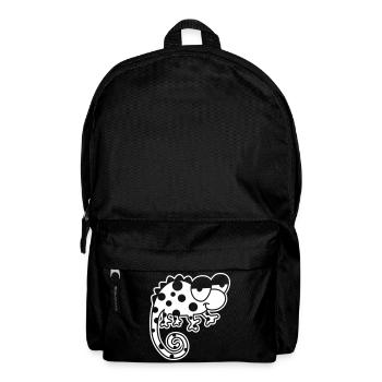 Chamäleon – Farbwechselndes Reptil, stylisch Vinta - Rucksack - Schwarz - Vorne