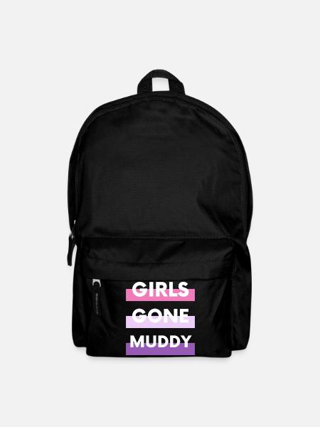 Muddy run shirt mud Matsch Lauf girl Team obstacle - Rucksack - Schwarz