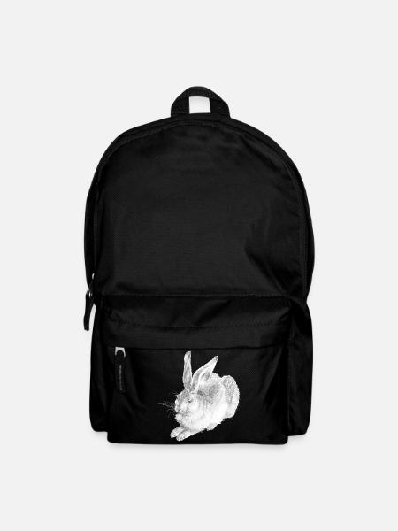 WHITE RABBIT | Schneehase nach Albrecht Dürer - Rucksack - Schwarz