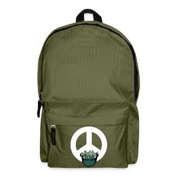 Soldier Soldiers Army Peace Symbol Snowdrops - Backpack - olive green - Front