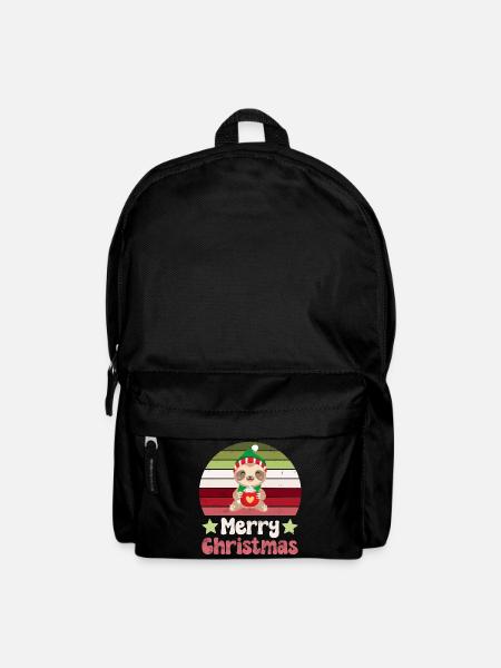 Faultier Weihnachten - Rucksack - Schwarz