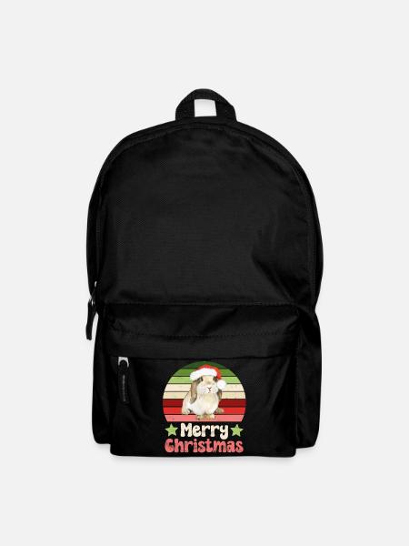 Hase Kaninchen Weihnachten - Rucksack - Schwarz