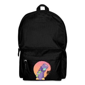 Cuddly Cat Hugs Fish Lover Cat Naughty Manga - Backpack - black - Front