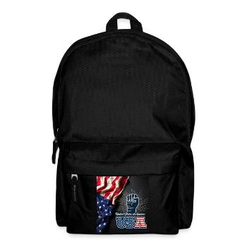 USA, stars and belts - Backpack - black - Front