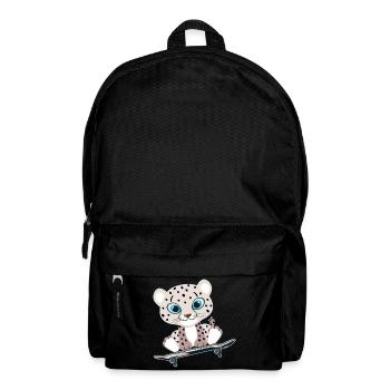 Snow leopard skating - Backpack - black - Front
