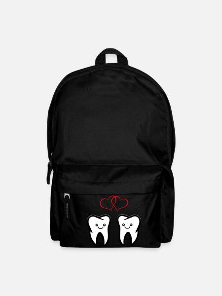 zähne verliebt - Rucksack - Schwarz