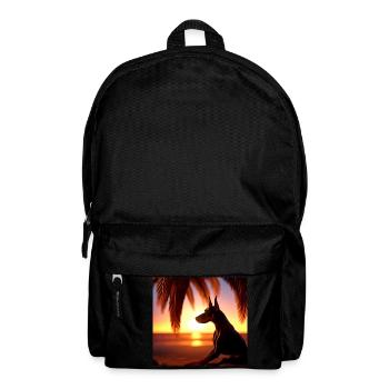 Sunset Doberman - Backpack - black - Front