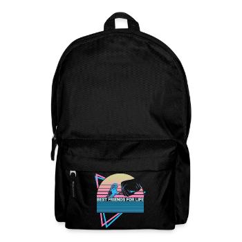 Perruche Perruche Rétro - Sac à dos - noir - Devant