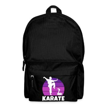 karaté, karatéka, karaté sport - Sac à dos - noir - Devant