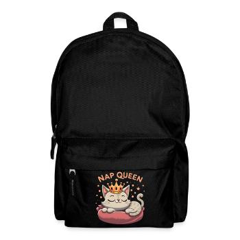 Nap Queen Cat Edition Cat Napping Shirt - Backpack - black - Front
