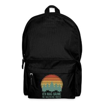 Ich mag Bäume Die halten die Fresse - Rucksack - Schwarz - Vorne