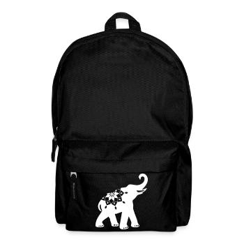Yoga Elefant Ornament Mandala minimal Indien Tier - Rucksack - Schwarz - Vorne