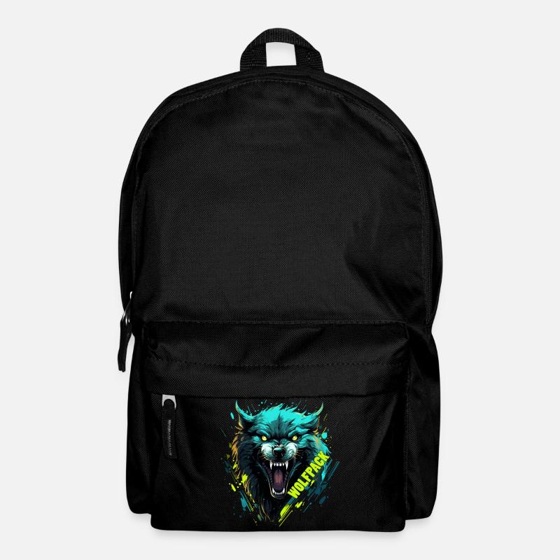 Masque de Loup Néon - Sac à dos - noir