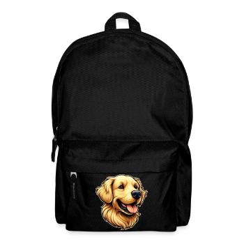 Golden Retriever Dog Head - Backpack - black - Front