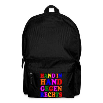 Gegen rechts - Rucksack - Schwarz - Vorne
