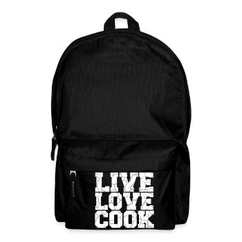 Live Love Cook Life Love Cooking Kitchen Master - Backpack - black - Front