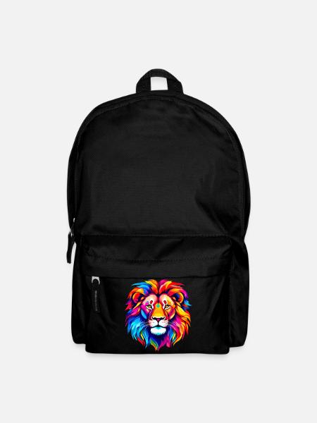 Colorful Lion - Backpack - black