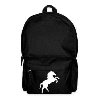 Pferd Galopp Logo Hinterbeine Tiere Illustration - Rucksack - Schwarz - Vorne