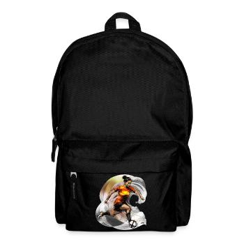Fußballspielerin - dynamische Grafik für Frauen - Rucksack - Schwarz - Vorne