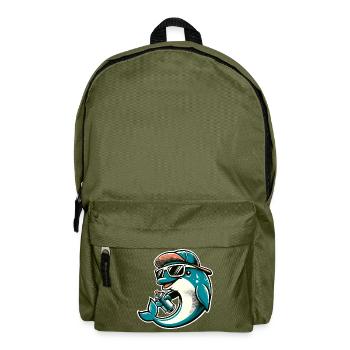 Dolphin Graffiti Sprayer Spray Can - Backpack - olive green - Front