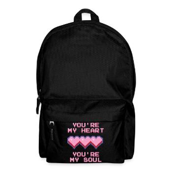 Tu es mon cœur - Nostalgie des années 90 Rétro Dire Coeur - Sac à dos - noir - Devant