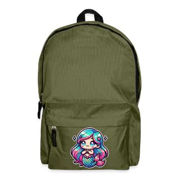Meerjungfrau - Rucksack - Olivgrün - Vorne