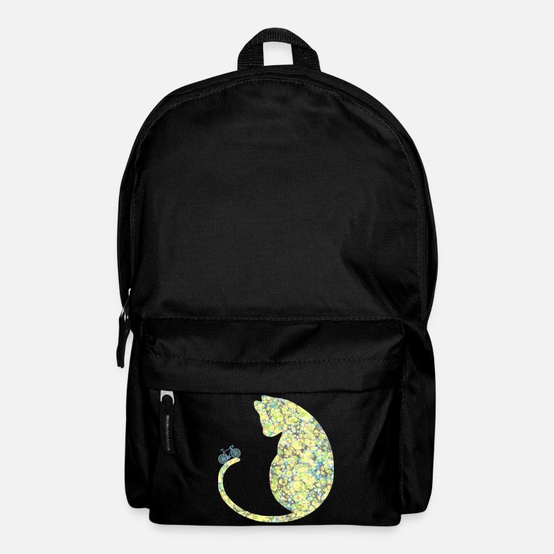 katze mit fahrrad e 219 - Rucksack - Schwarz