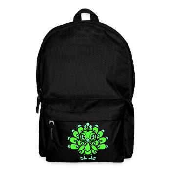 Peacock Comic Animal - Backpack - black - Front