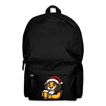 Lion Noël Bière Drôle - Sac à dos - noir - Devant