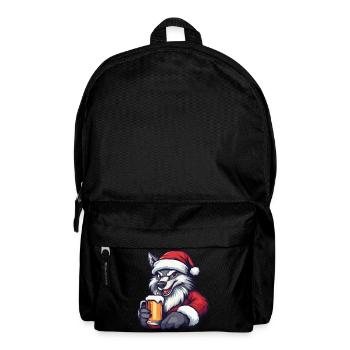 Loup Noël Bière Drôle - Sac à dos - noir - Devant
