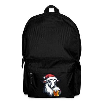 Bergziege Weihnachten Bier Lustig - Rucksack - Schwarz - Vorne