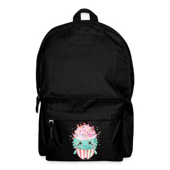 Cute Cupcake Monster – Cute and Playful - Backpack - black - Front