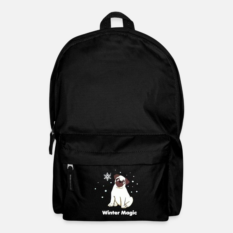 Winterzauber Mops - Rucksack - Schwarz