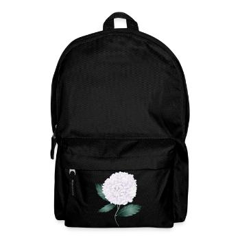 White hydrangea blossom – elegance and lightness - Backpack - black - Front